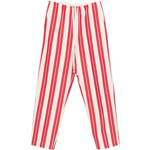 Forte Forte pantaloni a righe con coulisse - rosso