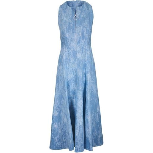 Akris Punto abito midi denim jacquard - blu