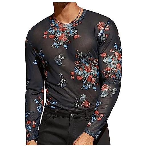 inhzoy T-Shirt da Uomo con Paillettes Canotta Serbatoio Smanicato Vest