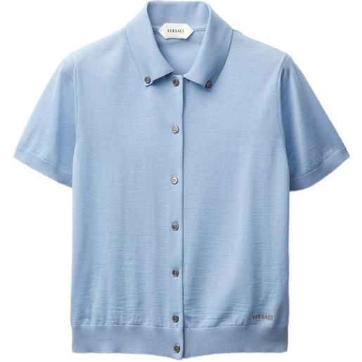 Versace cardigan con bottoni - blu