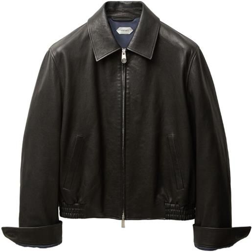 Versace giacca in pelle - marrone