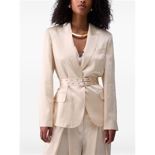 LIU JO blazer con cintura - toni neutri