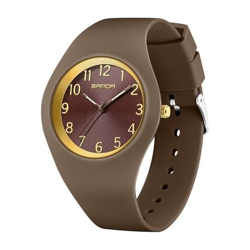 XCZAP Fashion Jelly Series - Orologio elettronico da donna, con cinturino in silicone, impermeabile, al quarzo, Nero e bianco, Cinturino