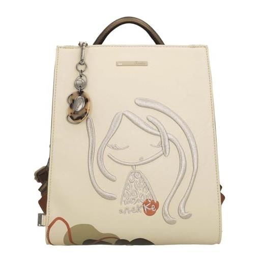Anekke Zaino Donna Collezione Evolution – Bordeaux Con Stampa, 26x32x10 Cm, Leggero