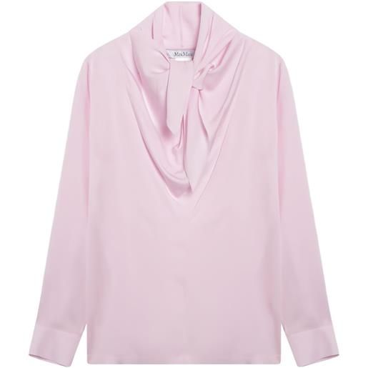 Max Mara blusa badia con collo lavallière - rosa