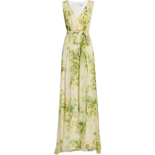 ERDEM abito a fiori con scollo a v - giallo