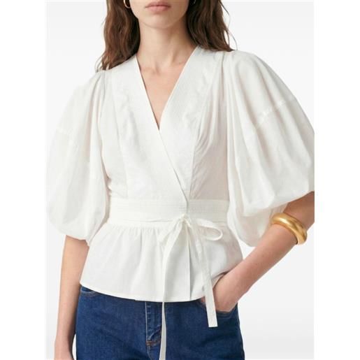 Vanessa Bruno blusa a portafoglio gunner - bianco