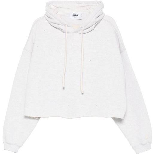 Golden Goose maglione star con cristalli - grigio