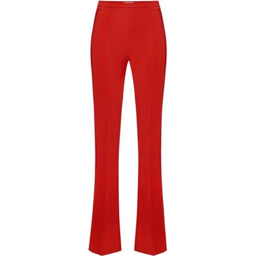 Elisabetta Franchi pantaloni leggeri in crêpe e raso - rosso