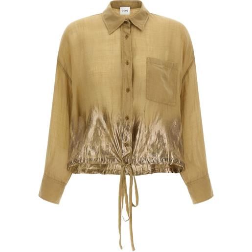 Nude camicia con coulisse - marrone