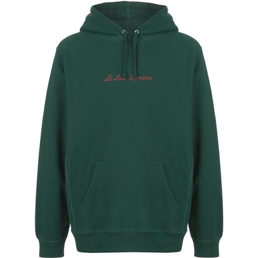 Supreme felpa con cappuccio le luxe - verde