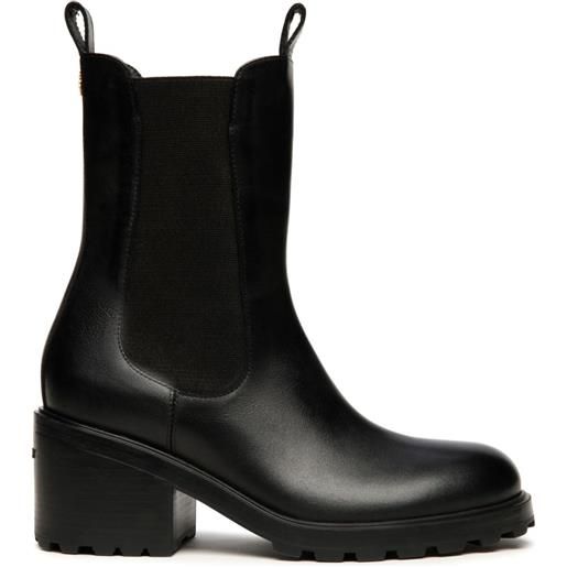 Bally stivali chelsea con placca logo - nero