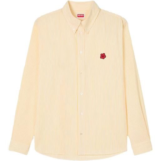Kenzo felpa boke flower con ricamo - giallo