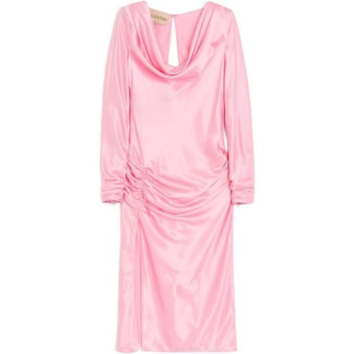 Valentino Garavani abito midi in crêpe satin - rosa