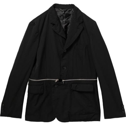 Black Comme Des Garçons blazer con zip - nero