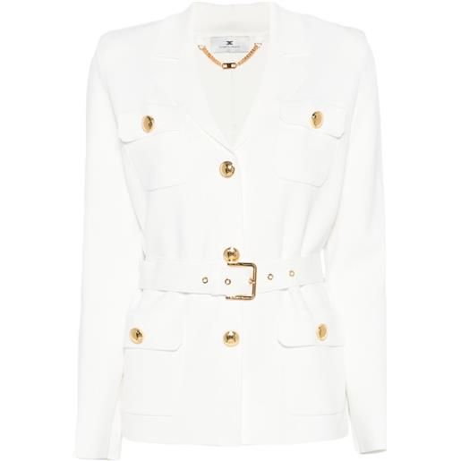 Elisabetta Franchi cardigan con tasche - bianco