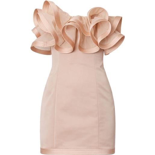 Elisabetta Franchi abito corto con ruches - rosa