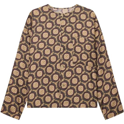 Emporio Armani cardigan a fantasia - marrone