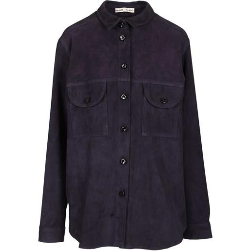 Blazé Milano camicia con taschino - viola