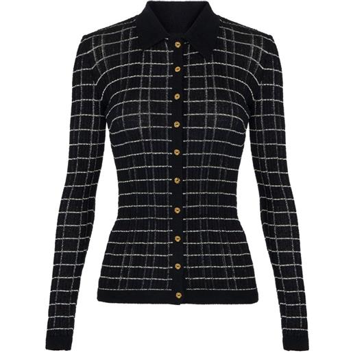 Elisabetta Franchi cardigan con motivo a quadri - nero