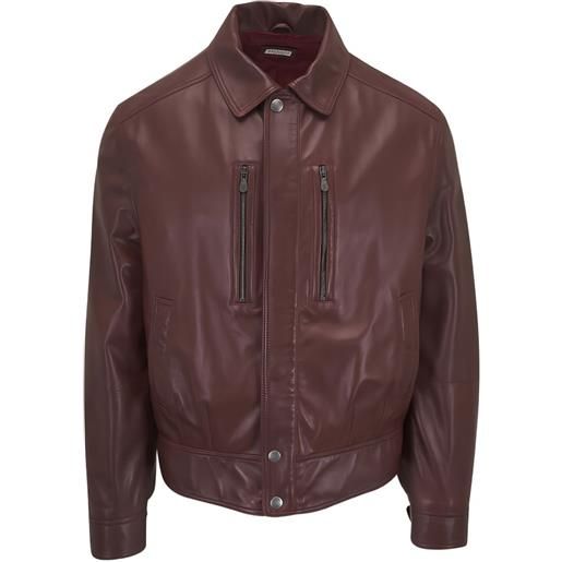 Brunello Cucinelli giacca con zip - marrone