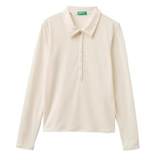 United Colors of Benetton maglia polo m/l 3tvrd3017, verde, s donna