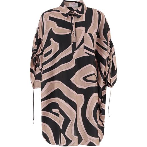 PUCCI caftano con stampa labirinto - nero