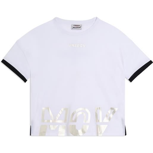 Freddy t-shirt con stampa mov perlata e dettagli a contrasto