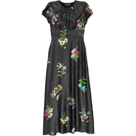 Cynthia Rowley abito midi a fiori - nero
