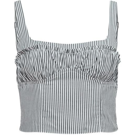 Fleur Du Mal top a righe - nero
