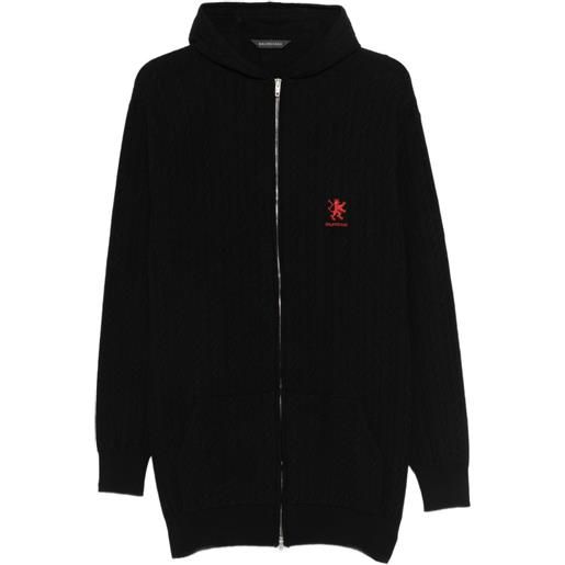 Balenciaga felpa con ricamo - nero