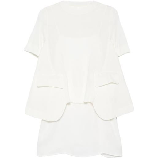 sacai t-shirt a maniche corte - bianco