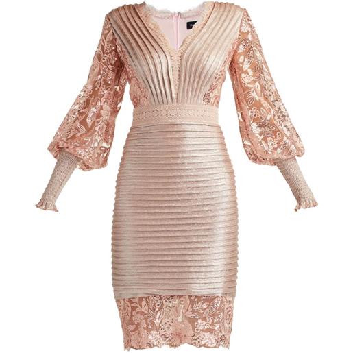 Tadashi Shoji abito lovell con maniche bishop - rosa