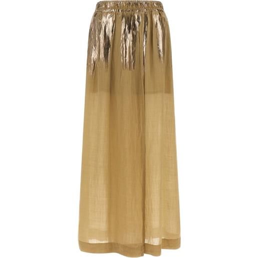 Nude gonna midi elasticizzata - giallo