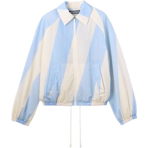 Jacquemus giacca a righe con zip - blu