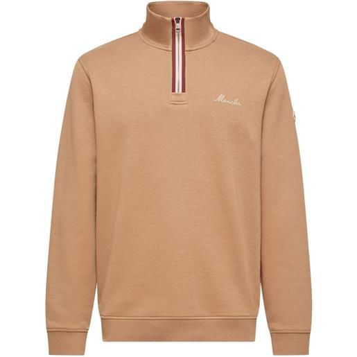 Moncler felpa a collo alto - toni neutri