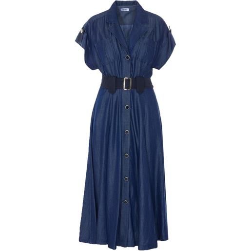 LIU JO chemisier midi con scollo a v - blu