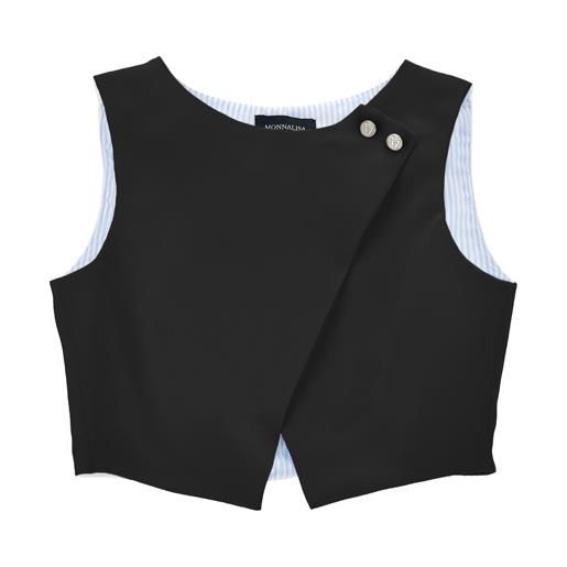 Monnalisa top gilet tessuto formale