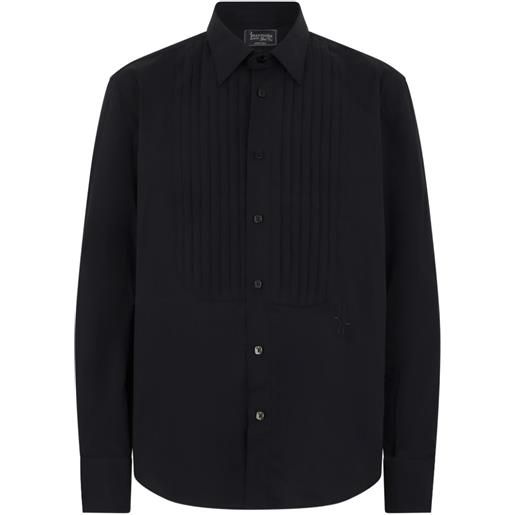 Billionaire camicia plissettata - nero