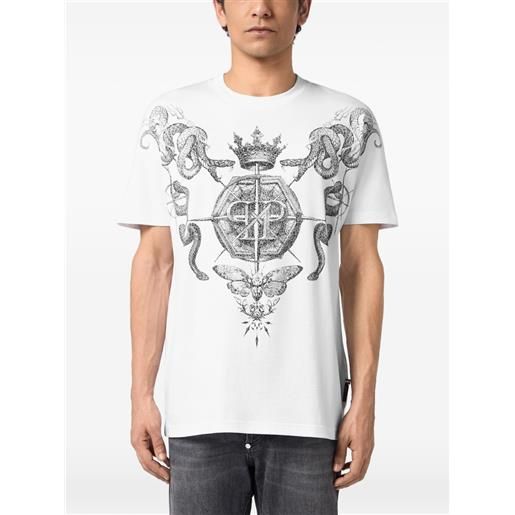 Philipp Plein t-shirt con stampa tattoo - bianco