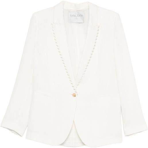 Forte Forte giacca con bottone singolo - bianco