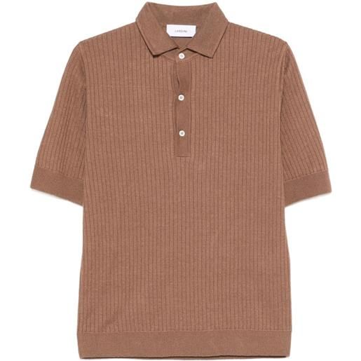 Lardini polo a coste - marrone