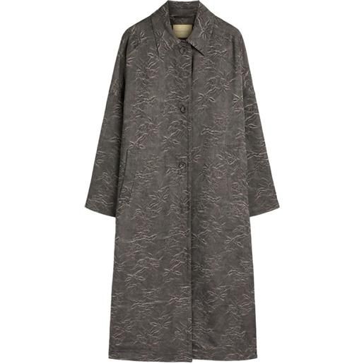 MOMONÌ cappotto con effetto jacquard - grigio