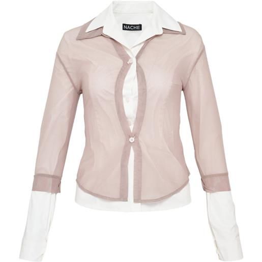 Hache camicia out in - rosa