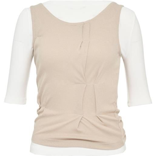 Hache t-shirt a strati - bianco