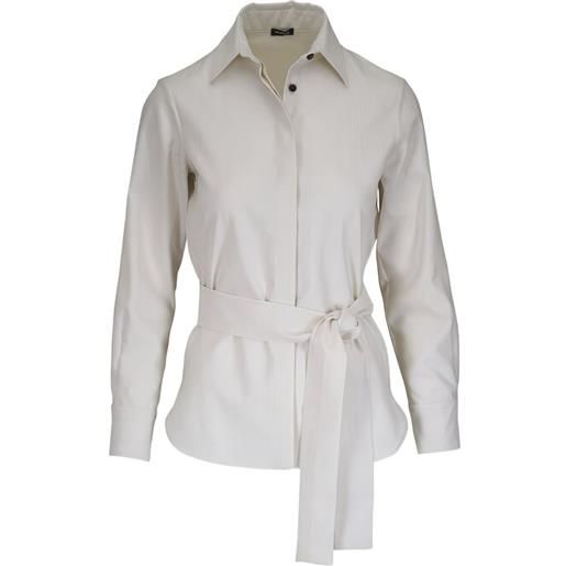 Kiton camicia con cintura - toni neutri