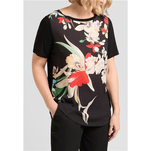 Luisa viola t-shirt donna curvy jersey cotone floreale art. G00bl0-80yt