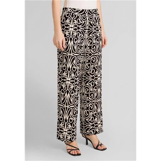 Luisa viola pantalone donna curvy in viscosa fantasia art. P010f0-32p0