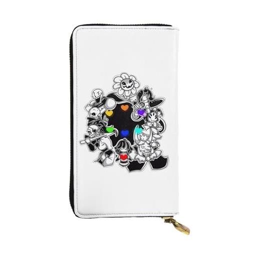 Anuschka Organizer da donna in vera pelle dipinta a mano con cerniera - Tooled Dragonfly Meadow