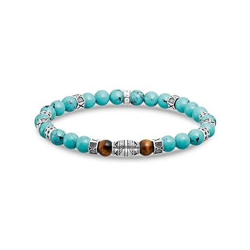 Bracciale con Perline Decorate - 925 Argento Sterling
